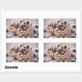 mandje gedroogde pootpasta's rechthoekige sticker (Vel)