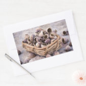 mandje gedroogde pootpasta's rechthoekige sticker (Envelop)