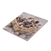 mandje gedroogde pootpasta's tegeltje (Zijkant)