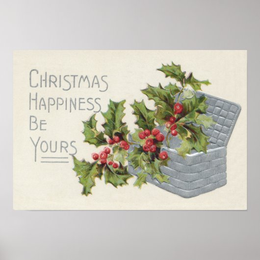 mandje Holly Winterberry Poster (Voorkant)