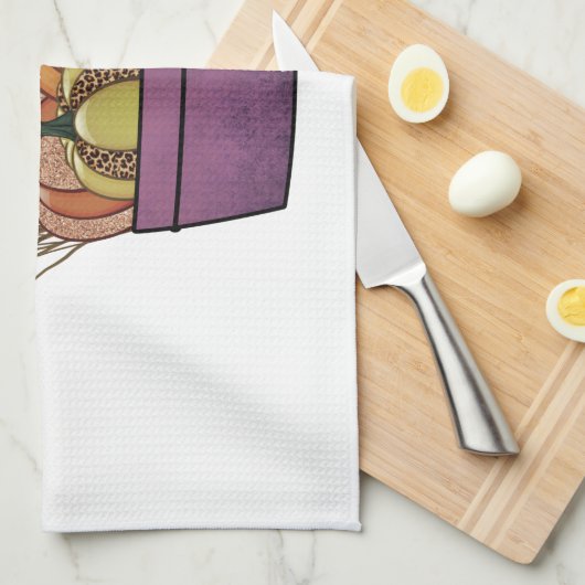 mandje met drie luiers theedoek (Quarter Fold)