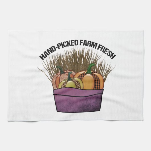 mandje met drie luiers theedoek (Horizontaal)