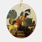 mandje met fruit, Caravaggio Keramisch Ornament (Links)