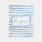  mandje met geverfde strepen fleece deken (Voorkant)