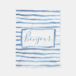 mandje met geverfde strepen fleece deken