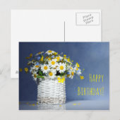 mandje met lentbloemen briefkaart (Voorkant / Achterkant)