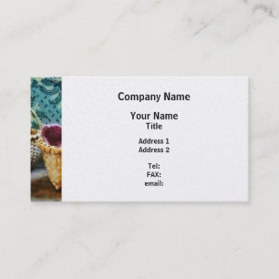 mandje met nitting - platinumafwerking visitekaartje