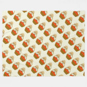 🍂 Mandje met Pompoenen en Herfsttarwe Fleece Deken (Voorkant (Horizontaal))