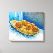 mandje met zes Sinaasappels van Van Gogh Fine Art Canvas Afdruk (Voorkant)