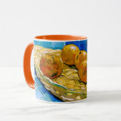 mandje met zes Sinaasappels van Van Gogh Fine Art Mok (Voorkant links)