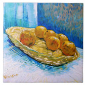 mandje met zes Sinaasappels van Van Gogh Fine Art Tegeltje (Voorkant)