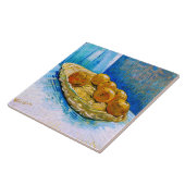 mandje met zes Sinaasappels van Van Gogh Fine Art Tegeltje (Zijkant)