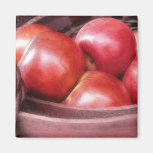 mandje rode appels magneet