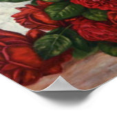 Mandje rode rozen Paul de Longpre Fine Art Poster (Hoek)