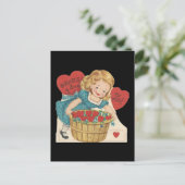  mandje Valentijn Feestdagenkaart (Staand voorkant)