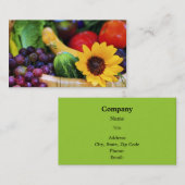 mandje van de oogst van de tuin visitekaartje (Voorkant / Achterkant)