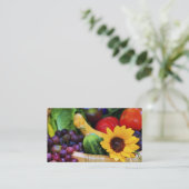 mandje van de oogst van de tuin visitekaartje (Staand voorkant)