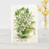  mandje van Lily of the Valley, Kaart (Gele Bloem)