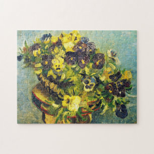 Mandje van Pansies op een tafel Vincent van Gogh Legpuzzel