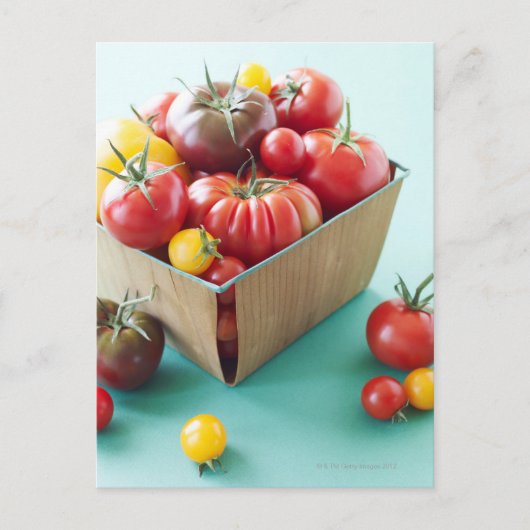 mandje van tomaten van Heirloom Briefkaart (Voorkant)