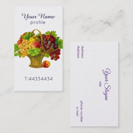  mandje visitekaartje (Voorkant / Achterkant)