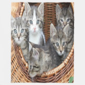 mandje vol Kittens Fleece Deken (Voorkant)