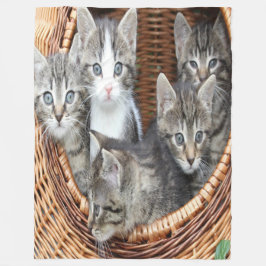 mandje vol Kittens Fleece Deken