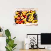 mandje vol vruchten poster (Thuiskantoor)