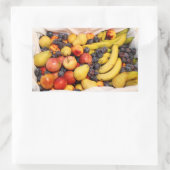 mandje vol vruchten rechthoekige sticker (Tas)