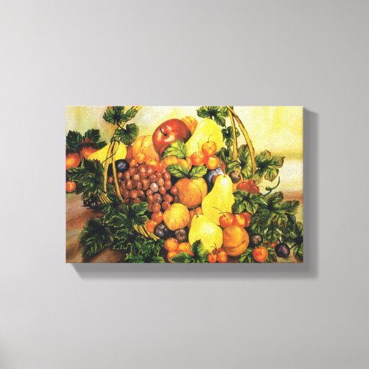 mandje voor het schilderen van Waterverven van fru Canvas Afdruk (Voorkant)