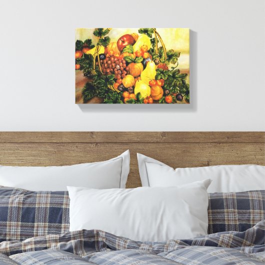 mandje voor het schilderen van Waterverven van fru Canvas Afdruk (Insitu (Slaapkamer))