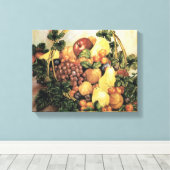 mandje voor het schilderen van Waterverven van fru Canvas Afdruk (Insitu (Houten vloer))