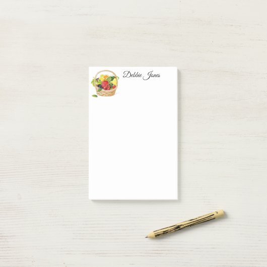 Mandje voor post-it-notes-fruit post-it® notes (Op bureau)