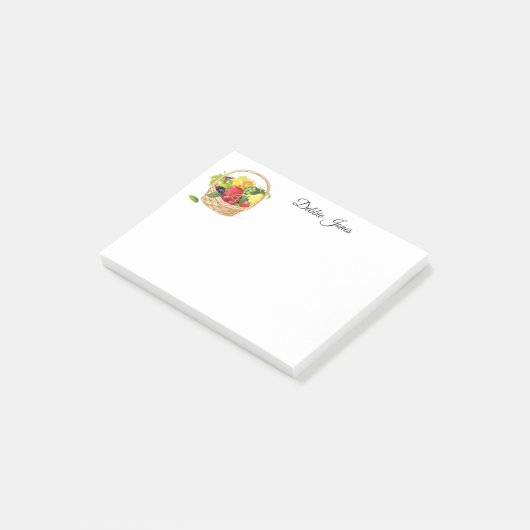 Mandje voor post-it-notes-fruit post-it® notes (Schuin)