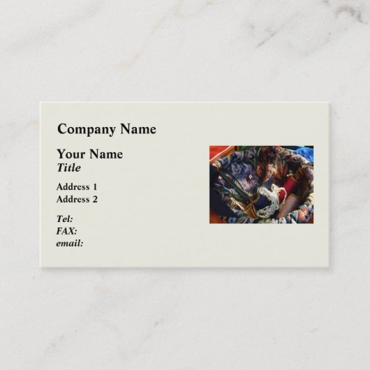 mandje voor snijtand en draad visitekaartje (Voorkant)