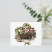  mandje voor wilde Rozen Briefkaart (Staand voorkant)