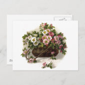 mandje voor wilde Rozen Briefkaart (Voorkant / Achterkant)