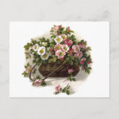 mandje voor wilde Rozen Briefkaart (Voorkant)