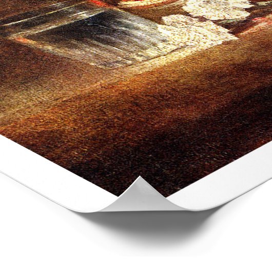 mandje wilde aardbeien van Chardin Poster (Hoek)