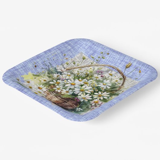 mandje witte dagen papieren bordje (Gebogen)