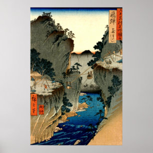 Mandjeveer provincie Hida Utagawa Hiroshige Poster