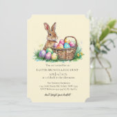 mandkonijn met decoratieve eieren en eierjacht kaart (Staand voorkant)