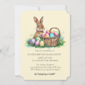 mandkonijn met decoratieve eieren en eierjacht kaart (Voorkant)