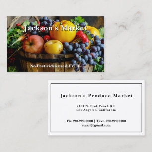 Mandmarkt Fruit en Groenten Mand Visitekaartje