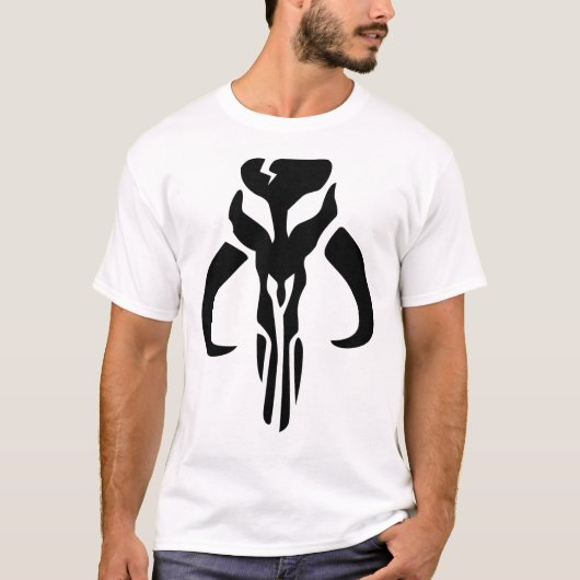 Mando Mythosaur Skull White Sticker T-shirt (Voorkant)