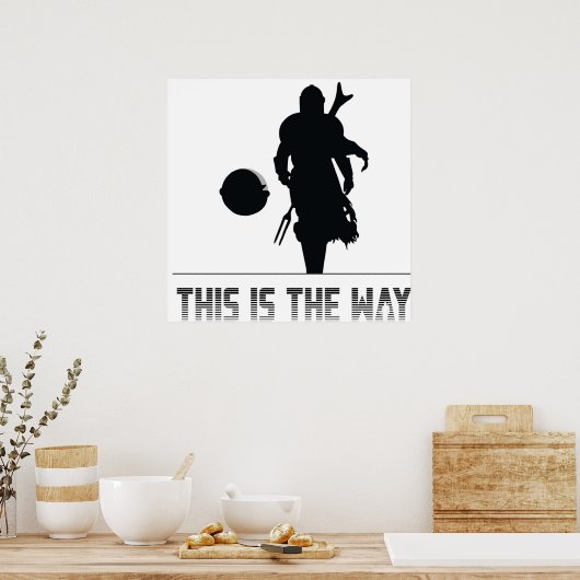 Mando silhouette dit is de weg poster (Keuken)