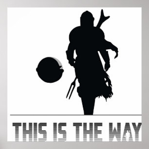 Mando silhouette dit is de weg poster