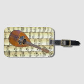 Mandolin 02 op rolvelmuziek ~ bagagelabel (Voorkant (horizontaal))