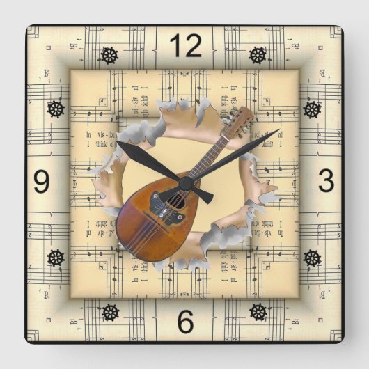 Mandolin ~ Breaking through Strange Sheet Music ~ Vierkante Klok (Voorkant)