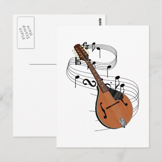 Mandolin Briefkaart (Voorkant / Achterkant)